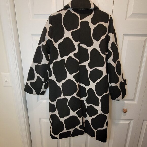 ANN TAYLOR Wool Blend Giraffe Print Mac Coat - Picture 9 of 14